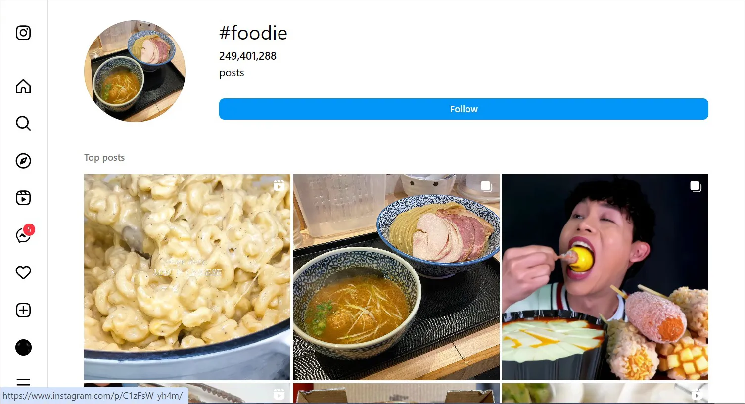 Penggunaan Hashtag Foodie di Instagram