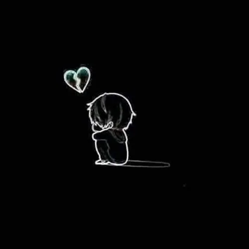 Gambar 02. PP Hitam Polos Sad broken heart and alone