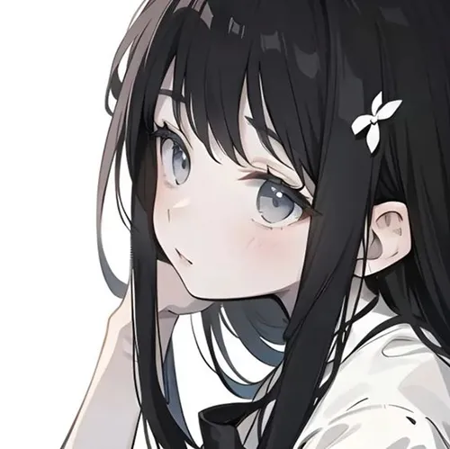 Gambar 02. PP WA Sendiri Anime cantik dengan jepit rambut