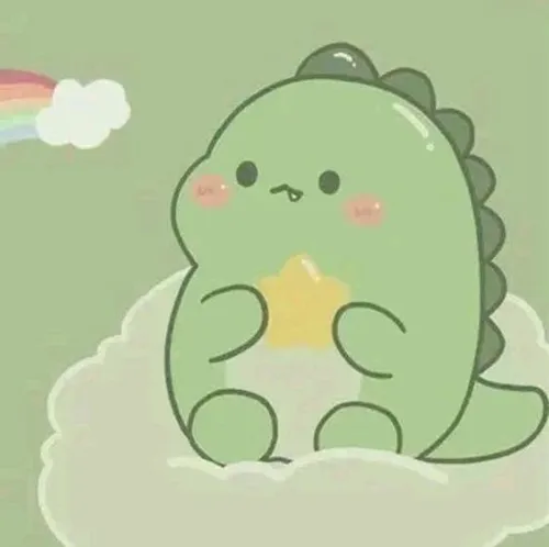 Gambar 03. PP (Foto Profil) Dino Aesthetic di atas awan