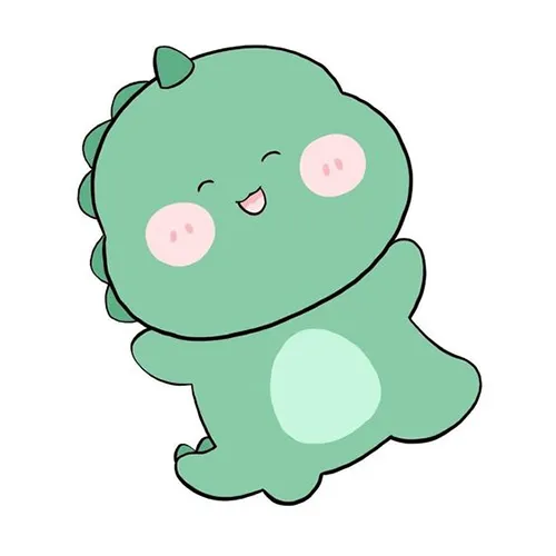 Gambar 03. PP (Foto Profil) Dino Lucu & Imut tersenyum