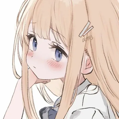 Gambar 03. PP WA Sendiri Anime cantik rambut pirang