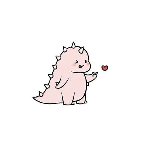 Gambar 04. PP (Foto Profil) Dino Couple love sign (1)