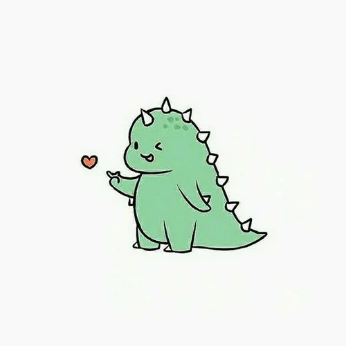 Gambar 04. PP (Foto Profil) Dino Couple love sign (2)