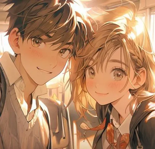 Gambar 06. PP Couple Anime Aesthetic saat sunset dalam kelas
