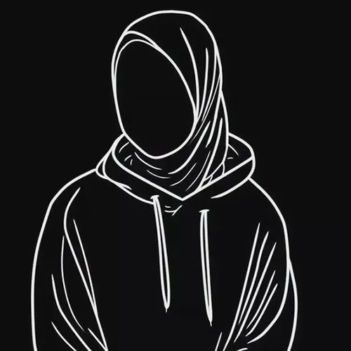 Gambar 06. PP Hitam Polos Keren cewek hijab berhoodie