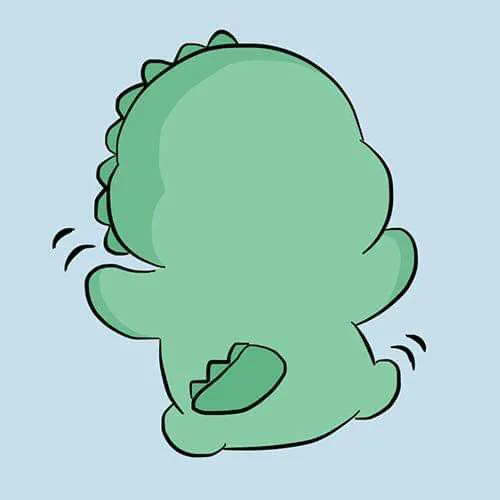 Gambar 07. PP (Foto Profil) Dino Lucu & Imut tampak belakang