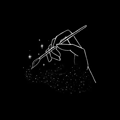 Gambar 08. PP Hitam Polos Aesthetic melukis