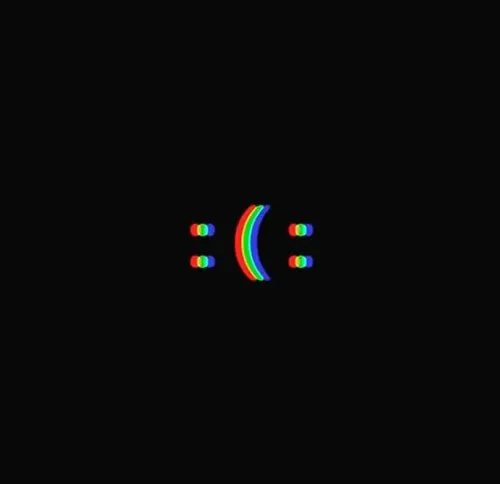 Gambar 08. PP Hitam Polos Sad simbol senyum dan sedih