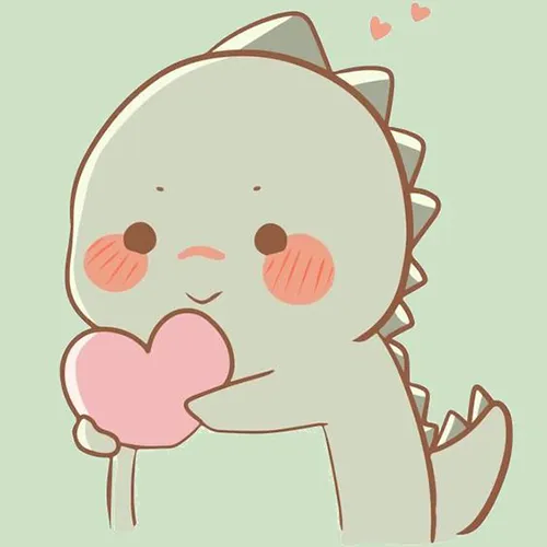 Gambar 11. PP (Foto Profil) Dino Lucu & Imut memeluk love