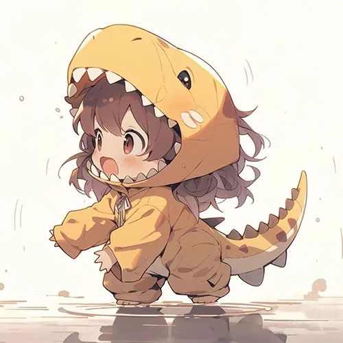 Gambar 13. PP (Foto Profil) Dino Couple anime chibi (2)