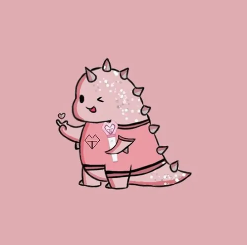 Gambar 15. PP (Foto Profil) Dino Aesthetic pink bling-bling
