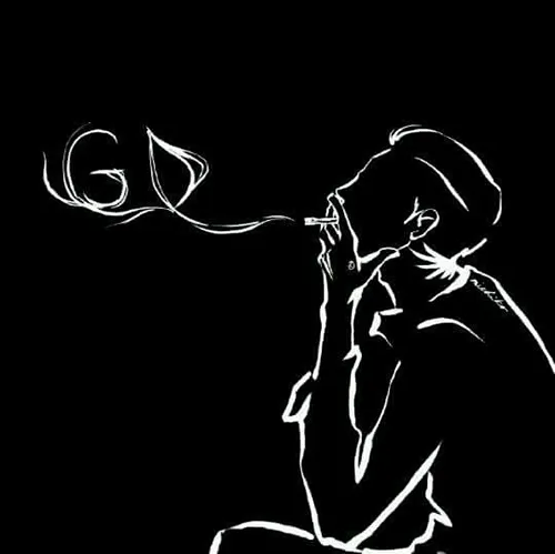 Gambar 15. PP Hitam Polos Keren merokok aesthetic