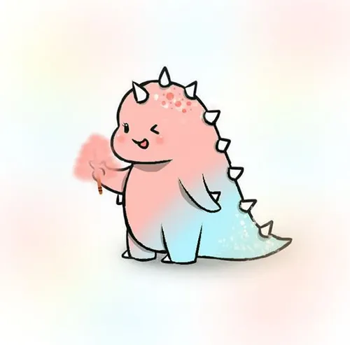 Gambar 16. PP (Foto Profil) Dino Aesthetic gradasi warna cantik