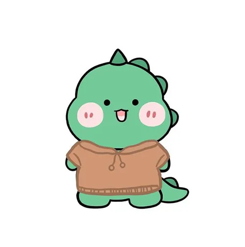 Gambar 16. PP (Foto Profil) Dino Lucu & Imut pakai baju