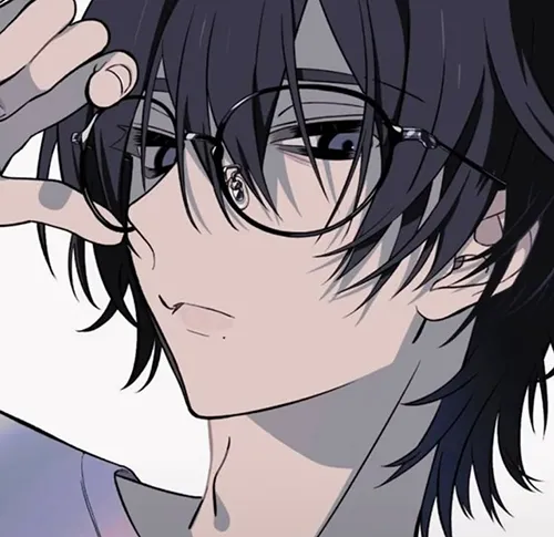 Gambar 16. PP WA Sendiri Anime cowok memakai kacamata