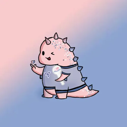 Gambar 17. PP (Foto Profil) Dino Aesthetic warna cantik