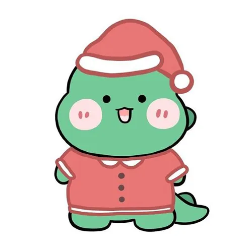 Gambar 17. PP (Foto Profil) Dino Lucu & Imut kostum christmast