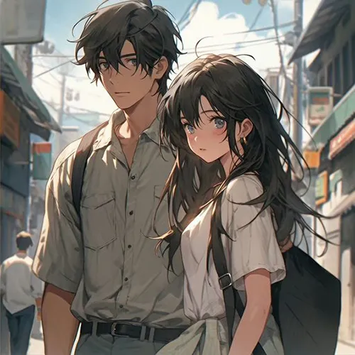 Gambar 18. PP Couple Anime Aesthetic pergi