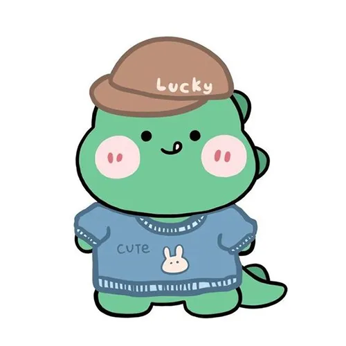 Gambar 18. PP (Foto Profil) Dino Lucu & Imut kaos bunny