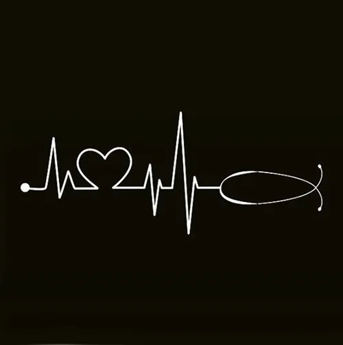 Gambar 21. PP Hitam Polos Aesthetic detak jantung membentuk love