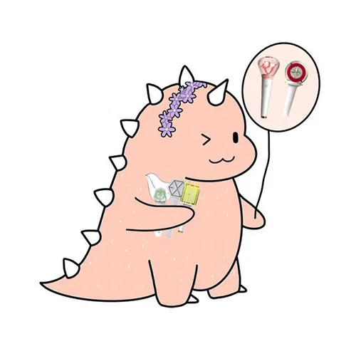 Gambar 23. PP (Foto Profil) Dino Aesthetic dengan berbagai lighstick