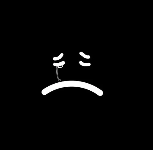 Gambar 23. PP Hitam Polos emoticon sedih menangis