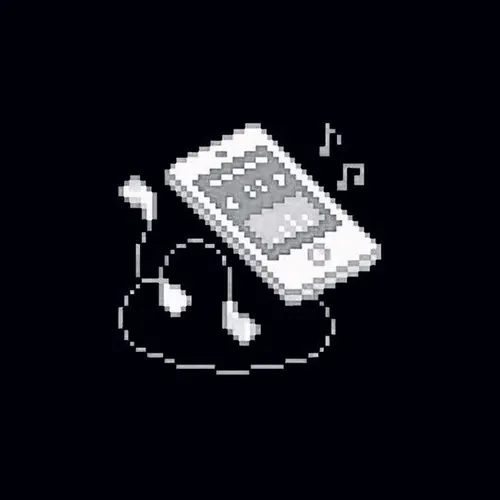 Gambar 25. PP Hitam Polos Aesthetic handphone dengan headset