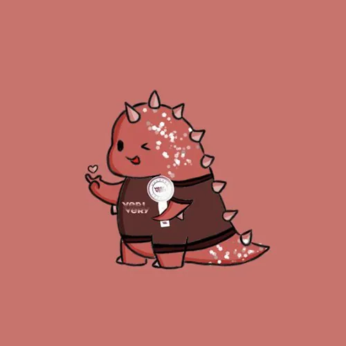 Gambar 26. PP (Foto Profil) Dino Aesthetic menyala bling bling