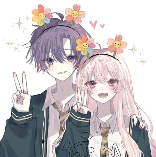 Gambar 28. PP Couple Anime Aesthetic peace