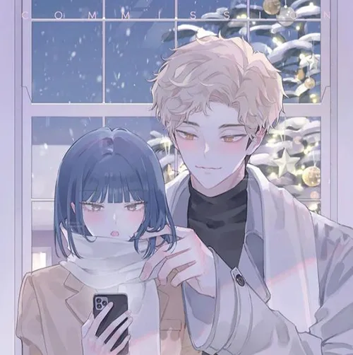 Gambar 29. PP Couple Anime Aesthetic musim dingin mirror selfie