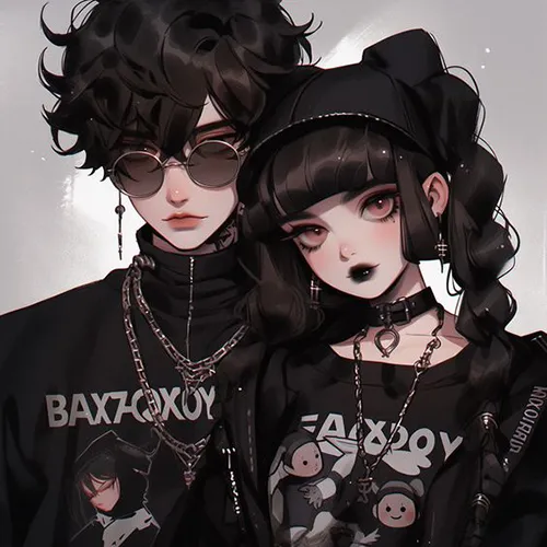 Gambar 38. PP Couple Anime Aesthetic black