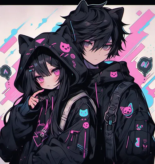 Gambar 40. PP Couple Anime Aesthetic jaket pasangan