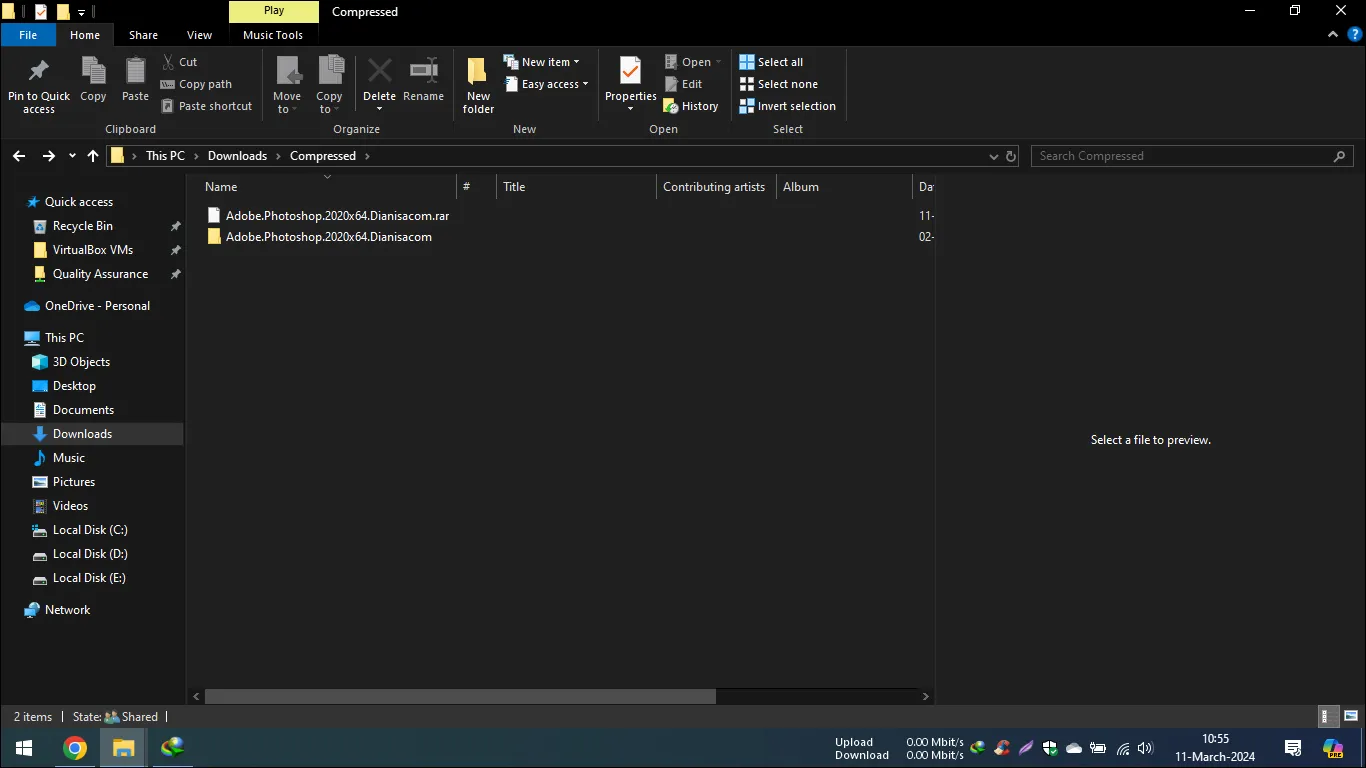 01 Hasil ekstrak file download Adobe Photoshop 2020