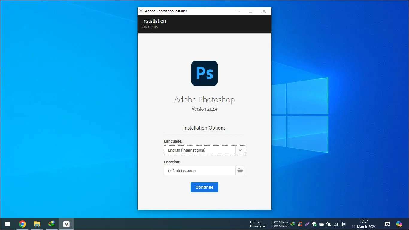 03 Kotak dialog awal proses instalasi Adobe Photoshop 2020