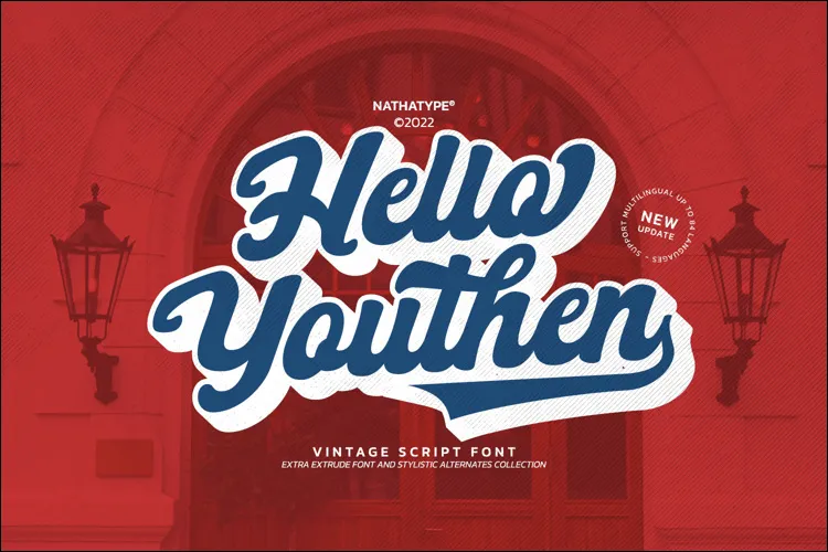Font 4. Hello Youthen