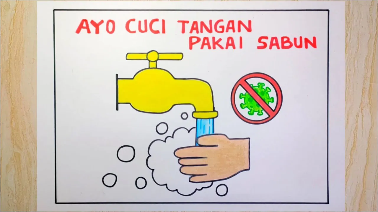 Gambar 02. Poster Menjaga Kebersihan Tangan
