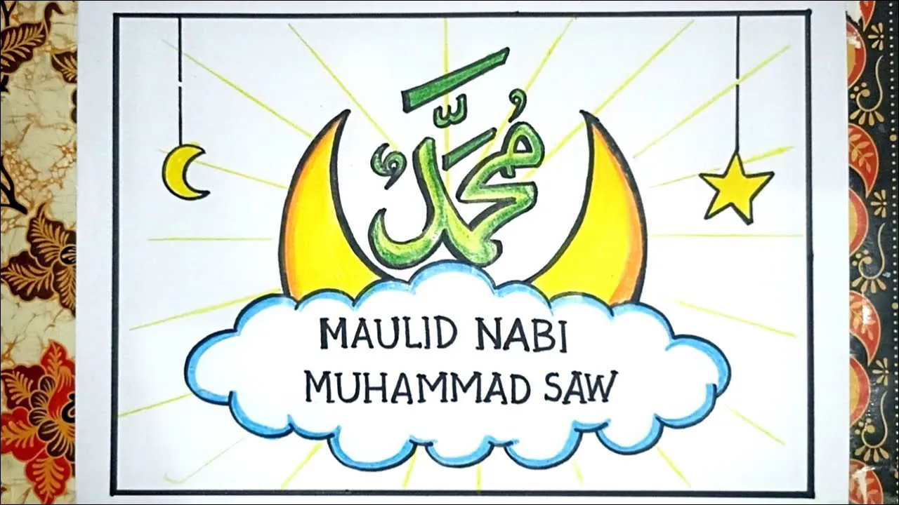 Gambar 03. Poster Maulid Nabi dengan Bulan Bintang
