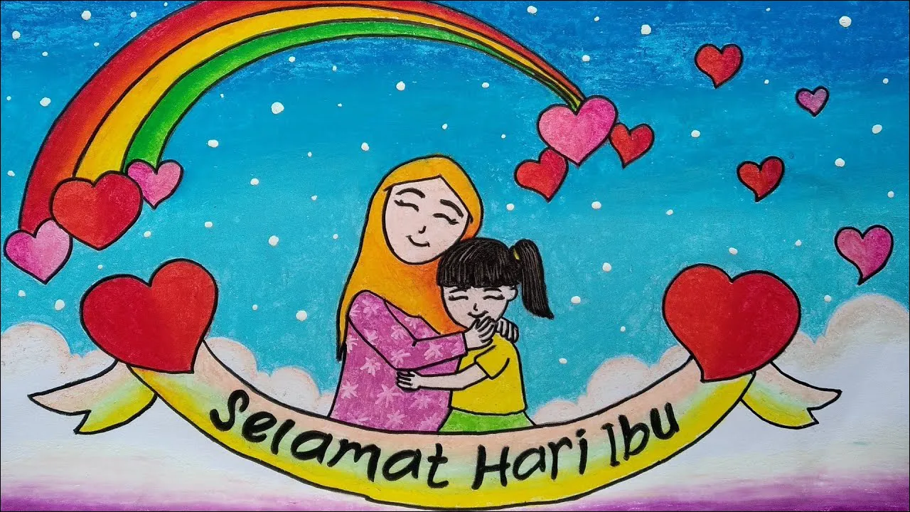 Gambar 07 Poster Selamat Hari Ibu tema Pelangi