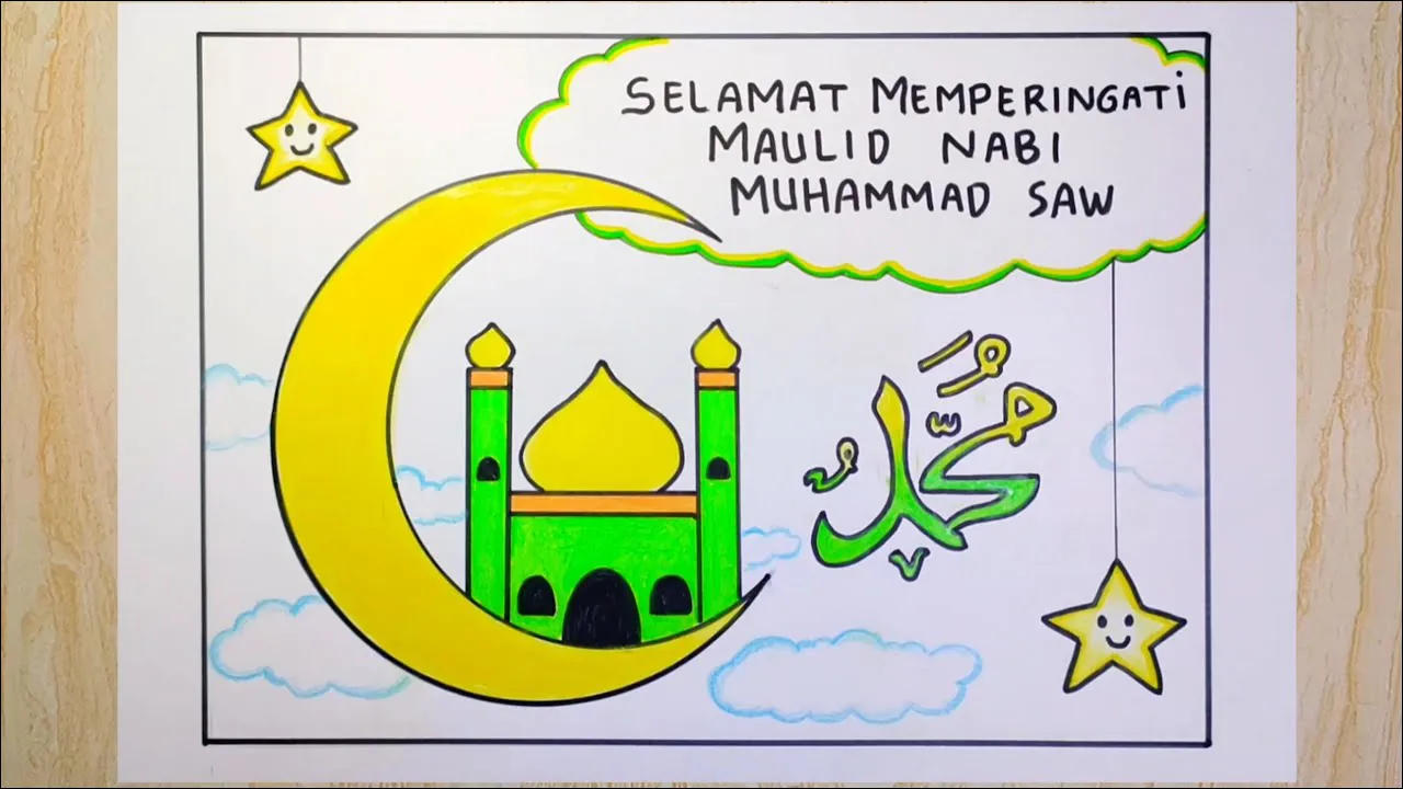 Gambar 07. Poster Maulid Nabi dan Hiasan Masjid