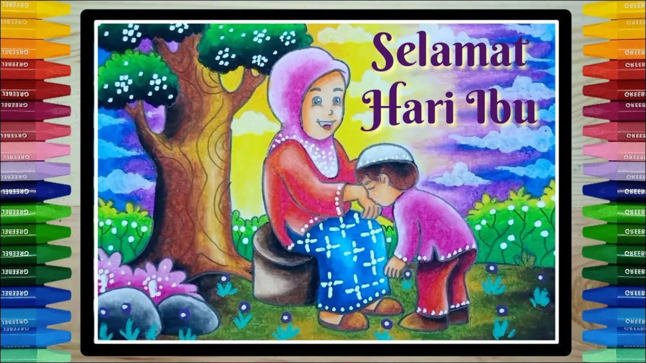 Gambar 08 Selamat Hari Ibu Desain Warna-warni