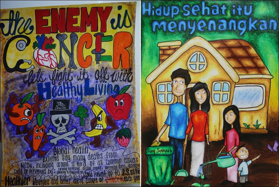 Gambar 09. Poster Hidup Sehat itu Menyenangkan