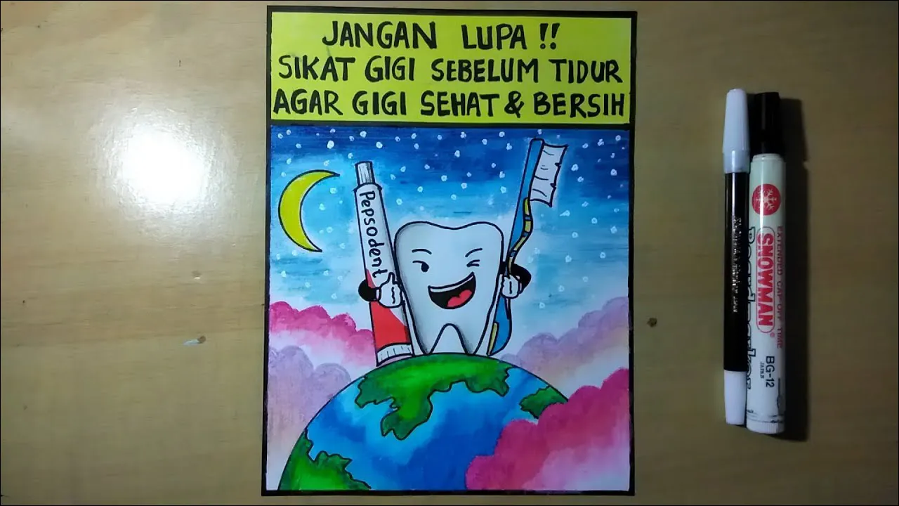 Gambar 11. Poster Ajakan Menyikat Gigi Sebelum Tidur