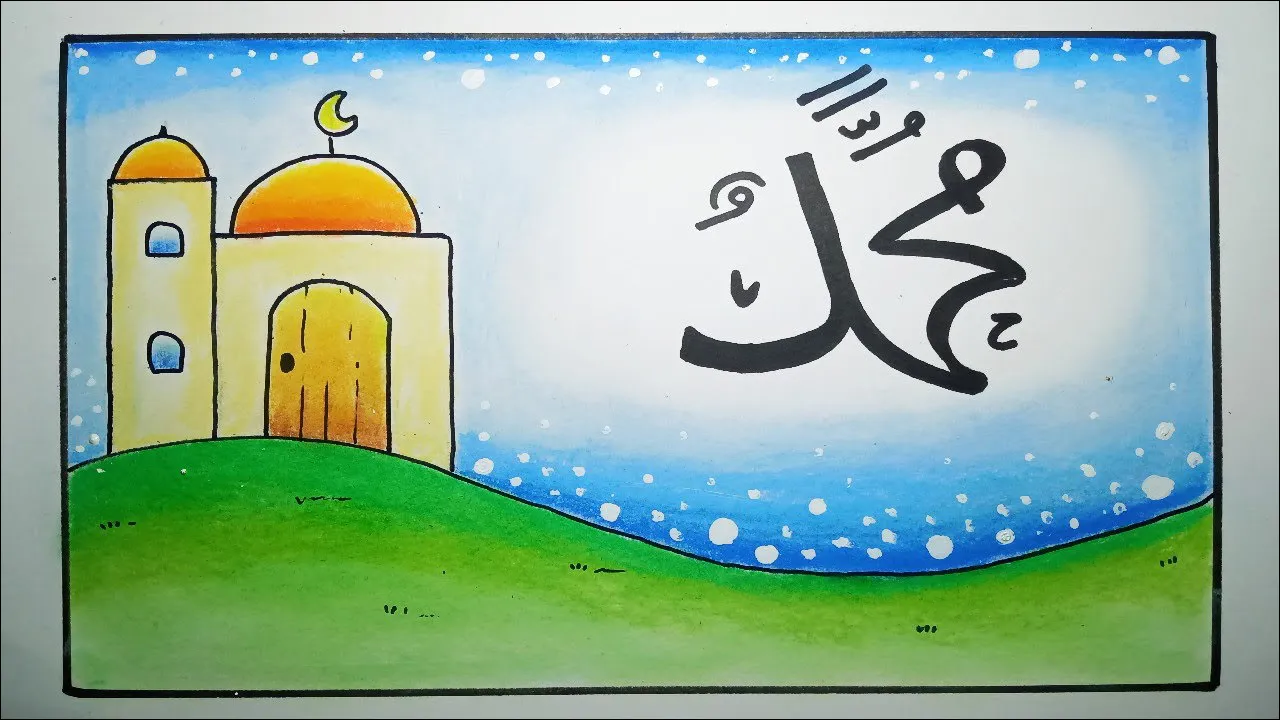 Gambar 14. Poster Kaligrafi Tema Maulid Nabi