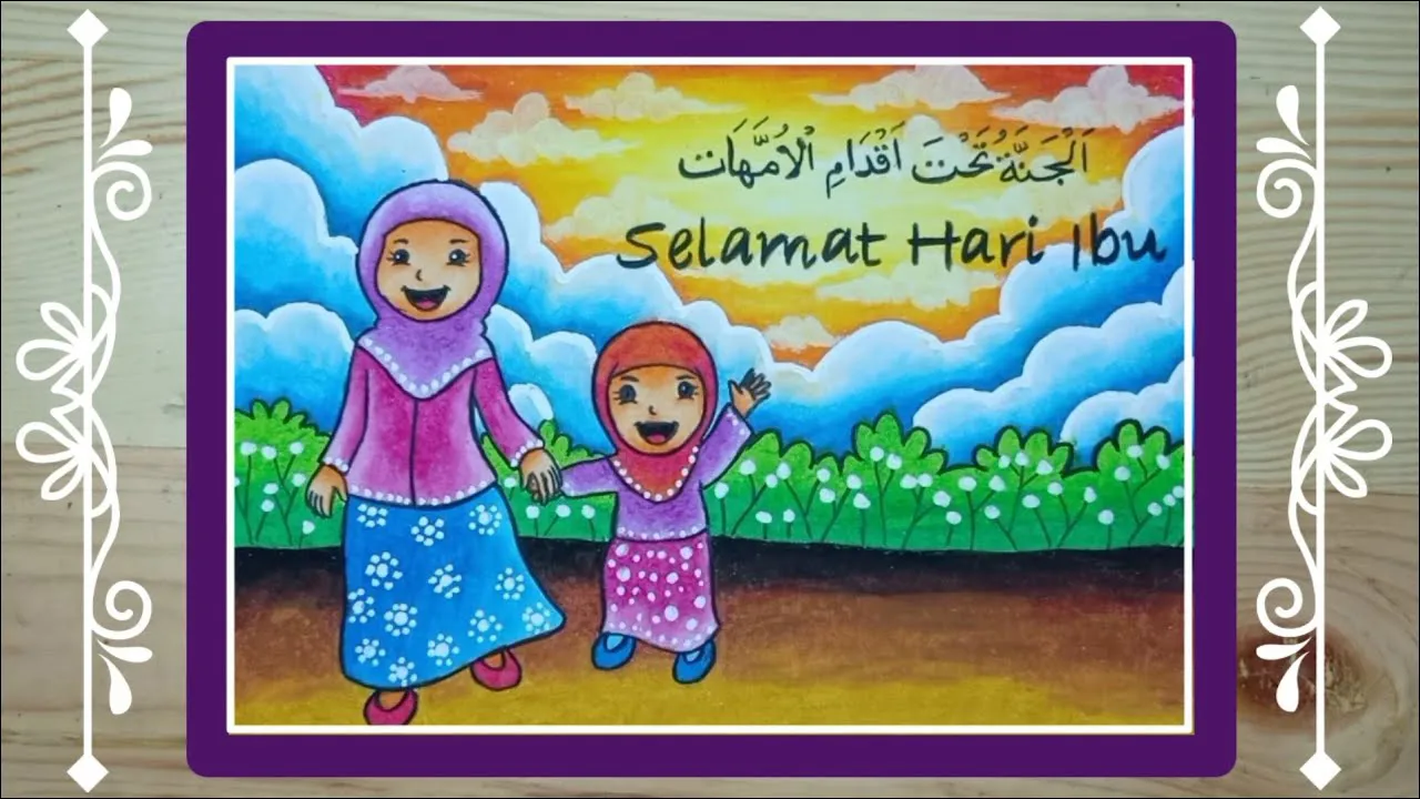 Gambar 16 Poster Hari Ibu tema Tulisan Arab