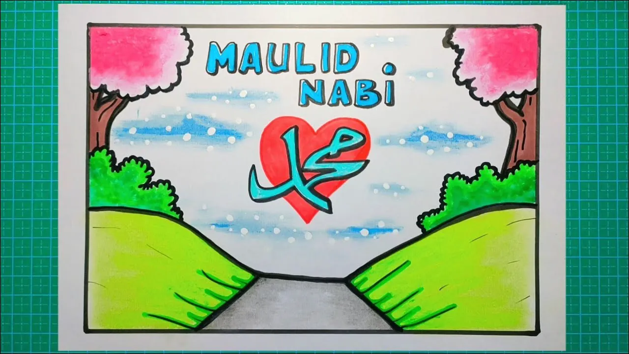 Gambar 16. Poster Maulid Nabi Muhammad setting Taman
