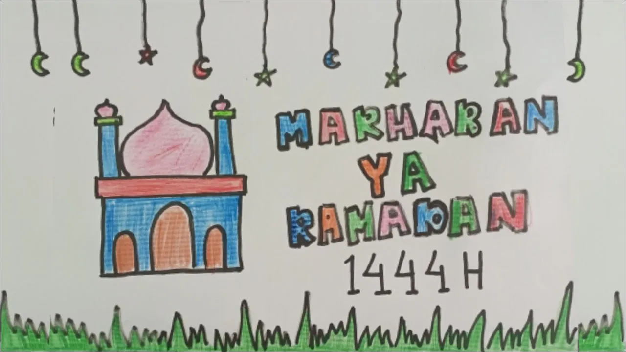 Gambar 17 Poster Marhaban Ya Ramadan untuk anak-anak