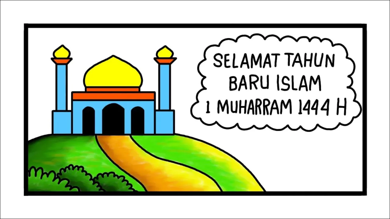 Gambar 18. Poster Selamat Tahun Baru Islam Tema Masjid