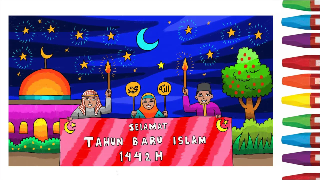 Gambar 21. Poster Merayakan Tahun Baru Islam Tema Pesantren