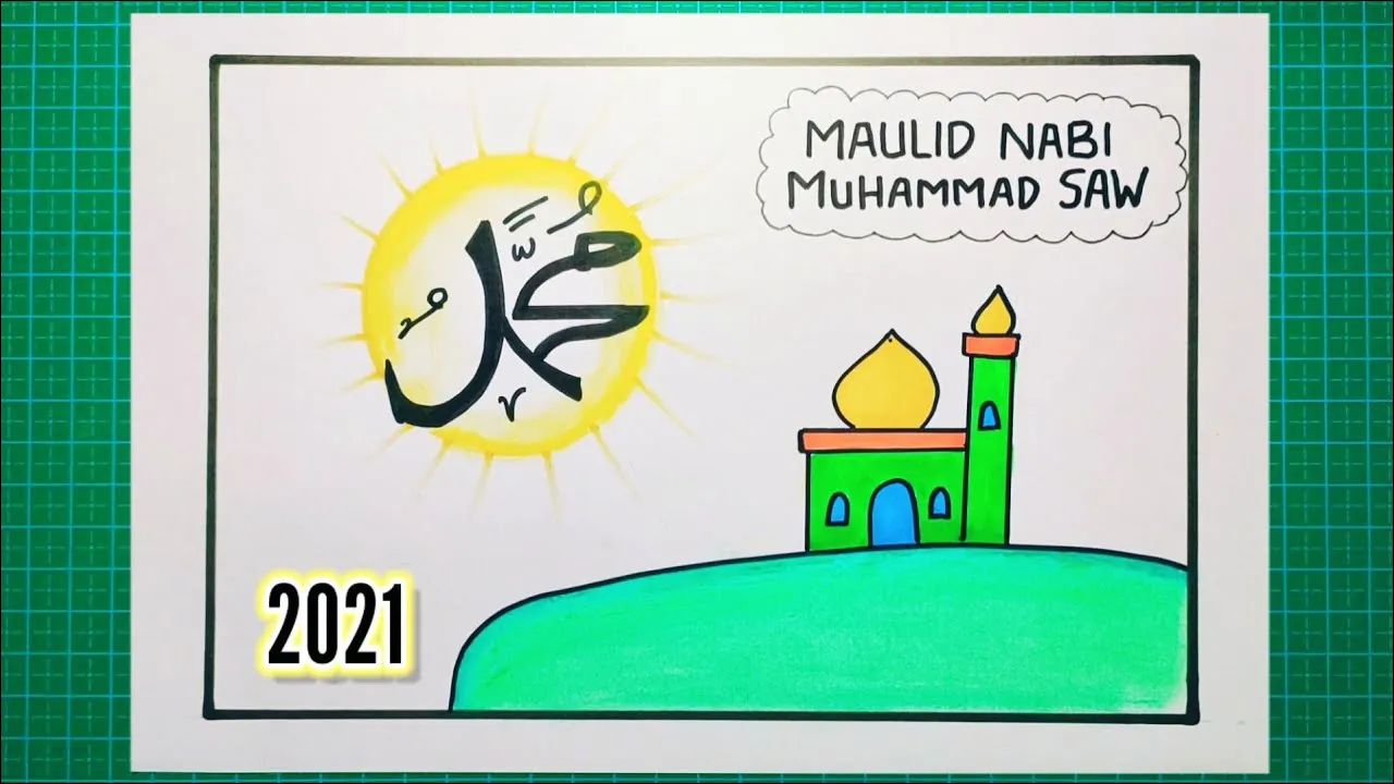 Gambar 26. Poster Maulid Nabi Muhammad SAW Desain Simple